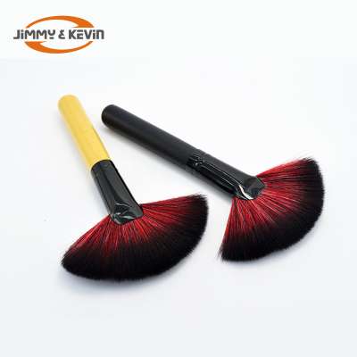 Wooden Handle Makeup Tool Full Coverage  Brush Fan-shaped  Powder  Brush