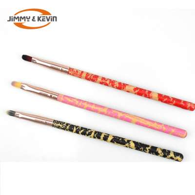 JIMMY&KEVIN Private Label  Wooden handle Makeup  Brush Aluminum tube Lip brush Eyeshadow brush